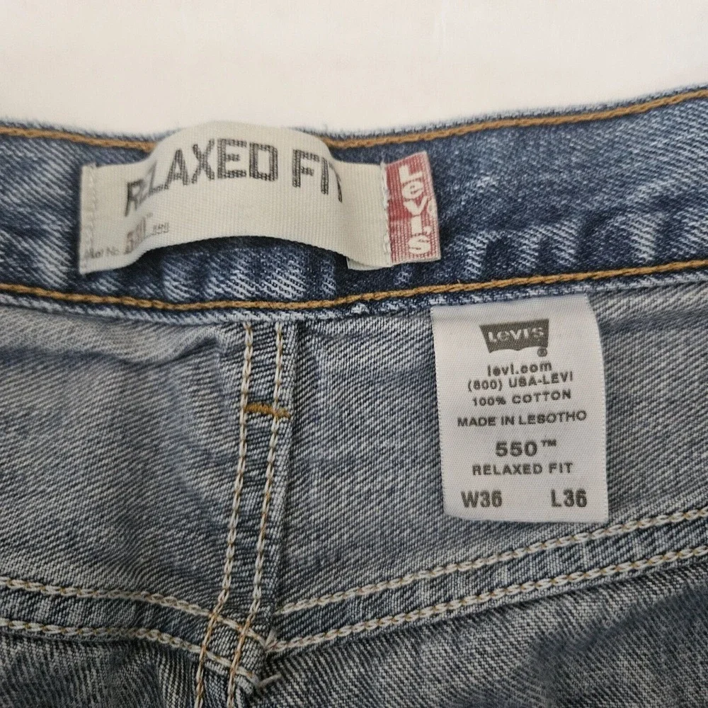 VINTAGE Levis 550‎ Mens 36X36 (34x36) Blue Y2K Relaxed Fit Denim